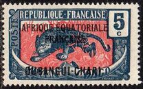 [Middle Congo Postage Stamps Overprinted "AFRIQUE EQUATORIALE - FRANCAISE", typ F4]