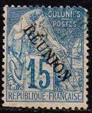 [French Colonies Postage Stamps Overprinted "REUNION", type F5]