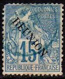 [French Colonies Postage Stamps Overprinted "REUNION", type F5]