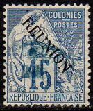 [French Colonies Postage Stamps Overprinted "REUNION", type F5]