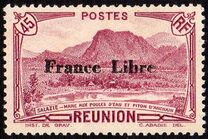 [Tourism Stamps of 1933-1943 Overprinted "France Libre" - Mountain Landscape, type BH3]