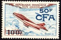 [Airmail - Stamps of France Overprinted "CFA" and Surcharged, प्रकार CM]