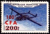 [Airmail - Stamps of France Overprinted "CFA" and Surcharged, type CM1]