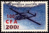 [Airmail - Stamps of France Overprinted "CFA" and Surcharged, type CM1]