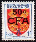 [Stamps of France Surcharged, type CR]
