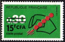 [Postal Codes - Stamps of France Surcharged, type FC]