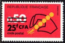 [Postal Codes - Stamps of France Surcharged, type FC1]