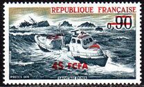 [French Lifeboat Service - Stamp of France Surcharged, type FM]