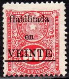 [Issue of 1910 Overprinted "Habilitada en VEINTE" and Surcharged 20c, type CR]