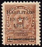 [Issue of 1881 Overprinted "HABILITADO EN 0.05 1918" and Surcharged 0.05 p, loại CT]