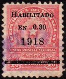 [Issue of 1913 Overprinted "HABILITADO EN 0.30 1918" and Surcharged 30 c, 유형 CY]