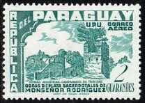 [Airmail - The 25th Anniversary of Sacerdotal of Agustin Rodriguez, 1900-1968 - Jesuit Ruins, type XNK]