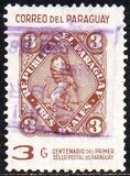 [The 100th Anniversary of First Postage Stamps in Paraguay, Scrivi AKV]