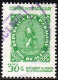 [Airmail - The 100th Anniversary of First Postage Stamps in Paraguay, Scrivi AKZ]