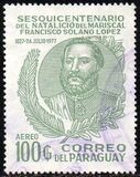 [Airmail - The 150th Anniversary of the Birth of Marshal Francisco Solano Lopez, 1827-1870, type BRQ2]