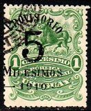 [Issues of 1900 and 1906 Overprinted "PROVISORIO" and Surcharged "5 MILESIMOS (or CENTESIMOS) 1910", Tip EI]