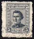 [General Jose Artigas - With Imprint "IMPRENTA NACIONAL" Bottom Middle, tyyppi IW13]