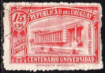 [Airmail - The 100th Anniversary of the Montevideo University, Scrivi LH]
