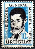 [The 104th Anniversary of the Death of Manuel Oribe, 1792-1857, type OJ]