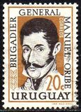[The 104th Anniversary of the Death of Manuel Oribe, 1792-1857, type OJ1]