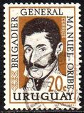 [The 104th Anniversary of the Death of Manuel Oribe, 1792-1857, type OJ1]