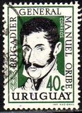 [The 104th Anniversary of the Death of Manuel Oribe, 1792-1857, type OJ2]