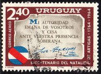 [Airmail - the 200th Anniversary of the Birth of General Jose Artigas, type QP]