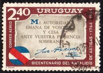 [Airmail - the 200th Anniversary of the Birth of General Jose Artigas, type QP]