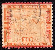 ["PANAMA" Black or Red, Bar in Similar Colour as Stamp, type U5]