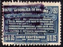 [The 100th Anniversary of Independence of Panama from Spain - Dated "1821 1921", Tipi BK]