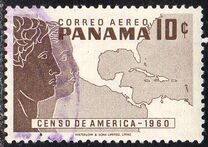 [Airmail - The 6th National Census and Central American Census, տեսակ KV]