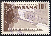 [Airmail - The 6th National Census and Central American Census, տեսակ KV]