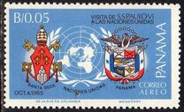 [Visit of Pope Paul VI - at the United Nations in New York, 1965, type RW]