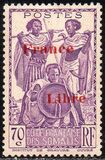 [Somali Warriors Stamps of 1938-1940 Overprinted "France Libre" in Red or Black, tyyppi BE14]