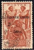 [Issue of 1938 Overprinted "FRANCE LIBRE" & Surcharged, type BG]
