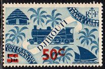 [Issue of 1943 Surcharged, tyyppi BQ]