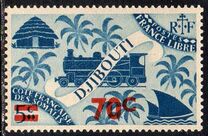 [Issue of 1943 Surcharged, tyyppi BQ2]