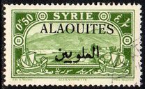 [Syrian Postage Stamps Overprinted in Red, Black or Blue, type D3]