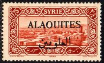 [Syrian Postage Stamps Overprinted in Red, Black or Blue, type D5]
