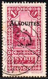 [Syrian Postage Stamps Overprinted in Red, Black or Blue, type D6]