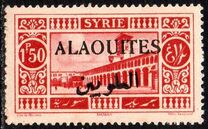 [Syrian Postage Stamps Overprinted in Red, Black or Blue, Tip D10]