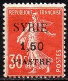[French Postage Stamps Surcharged & Overprinted "SYRIE", type Q7]