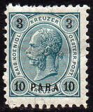[Austrian Postage Stamps Surcharged - Granite Paper, type F2]