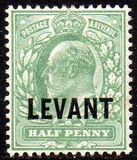[Great Britain Postage Stamps Overprinted "LEVANT" - Ordinary or Coated Paper, Tip F]