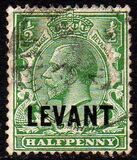 [Great Britain Postage Stamps Overprinted "LEVANT", type N]