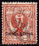 [Italian Postage Stamps Overprinted "Colonia Eritrea", type E1]