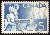 [The 50th Anniversary of Alberta and Saskatchewan Provinces, tip HH]