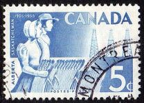 [The 50th Anniversary of Alberta and Saskatchewan Provinces, tip HH]