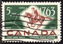 [The 200th Anniversary of Quebec-Trois-Rivieres-Montreal Postal Service, type JH]