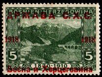 [Postage Stamps from Bosnia-Herzegovina Overprinted, type B]